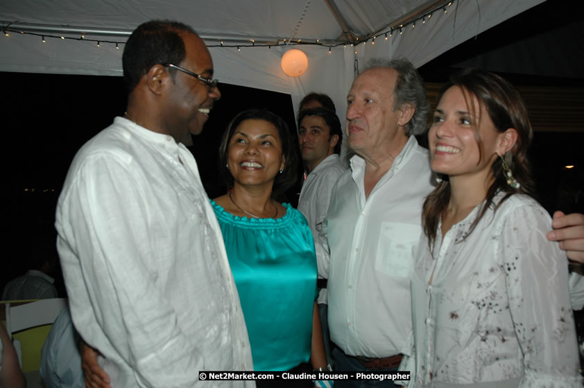 The Hon. Orette Bruce Goldwin, M.P., Prime Minister of Jamaica, Minister of Tourism, Hon. Edmund Bartlett, and Director of Tourism, Basil Smith at the Air Jamaica Jazz and Blues Festival 2008 The Art of Music - Ridday, January 25, 2008 - Air Jamaica Jazz & Blues 2008 The Art of Music venue at the Aqaueduct on Rose Hall Resort & Counrty Club, Montego Bay, St. James, Jamaica W.I. - Thursday, January 24 - Saturday, January 26, 2008 - Photographs by Net2Market.com - Claudine Housen & Barry J. Hough Sr, Photographers - Negril Travel Guide, Negril Jamaica WI - http://www.negriltravelguide.com - info@negriltravelguide.com...!