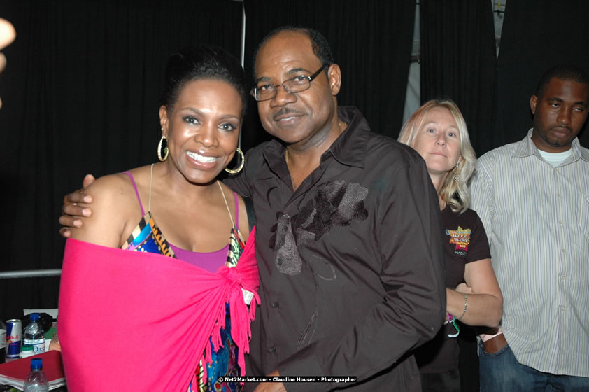 The Hon. Orette Bruce Goldwin, M.P., Prime Minister of Jamaica, Minister of Tourism, Hon. Edmund Bartlett, and Director of Tourism, Basil Smith at the Air Jamaica Jazz and Blues Festival 2008 The Art of Music - Thrusday, January 24, 2008 - Air Jamaica Jazz & Blues 2008 The Art of Music venue at the Aqaueduct on Rose Hall Resort & Counrty Club, Montego Bay, St. James, Jamaica W.I. - Thursday, January 24 - Saturday, January 26, 2008 - Photographs by Net2Market.com - Claudine Housen & Barry J. Hough Sr, Photographers - Negril Travel Guide, Negril Jamaica WI - http://www.negriltravelguide.com - info@negriltravelguide.com...!