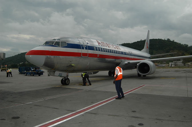 Inaugural Flight - American Airlines - Two New International Routes - Service Between Montego Bay, Jamaica & Dallas/Fort Worth, Texas - Gate 12 - Sangster International Airport, Montego Bay, St. James, Jamaica W.I. - February 3, 2006 - Negril Travel Guide, Negril Jamaica WI - http://www.negriltravelguide.com - info@negriltravelguide.com...!