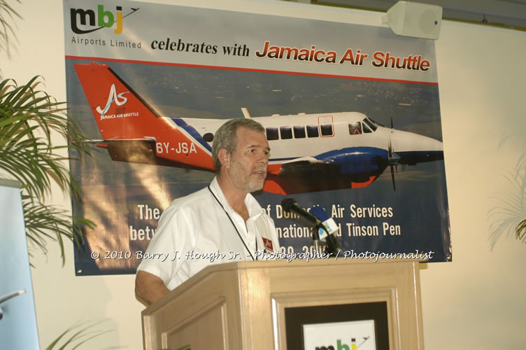 Jamaica Air Shuttle Launch @ MBJ Airports Limited, Wednesday, January 20, 2010, Sangster International Airport, Montego Bay, St. James, Jamaica W.I. - Photographs by Net2Market.com - Barry J. Hough Sr, Photographer/Photojournalist - The Negril Travel Guide - Negril's and Jamaica's Number One Concert Photography Web Site with over 40,000 Jamaican Concert photographs Published -  Negril Travel Guide, Negril Jamaica WI - http://www.negriltravelguide.com - info@negriltravelguide.com...!