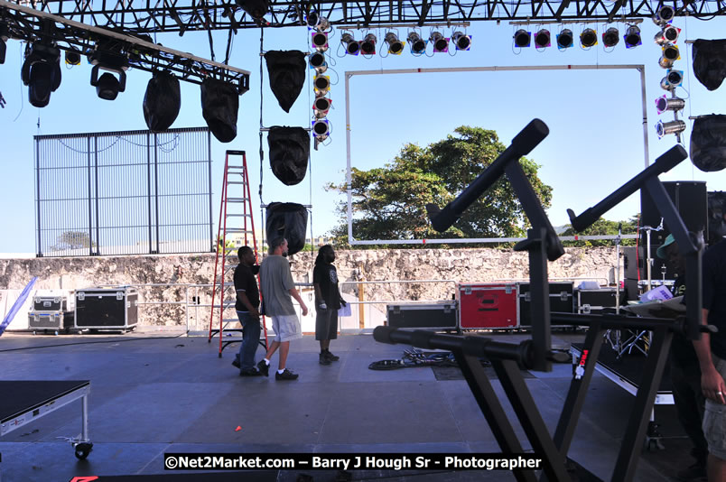 Preparations Continue [One Day To Go] at the Venue & Office - Jamaica Jazz and Blues Festival 2009 - Presented by Air Jamaica - Thursday, January 15, 2009 - Venue at the Aqueduct on Rose Hall Resort &amp; Country Club, Montego Bay, Jamaica - Thursday, January 22 - Saturday, January 24, 2009 - Photographs by Net2Market.com - Barry J. Hough Sr, Photographer/Photojournalist - Negril Travel Guide, Negril Jamaica WI - http://www.negriltravelguide.com - info@negriltravelguide.com...!