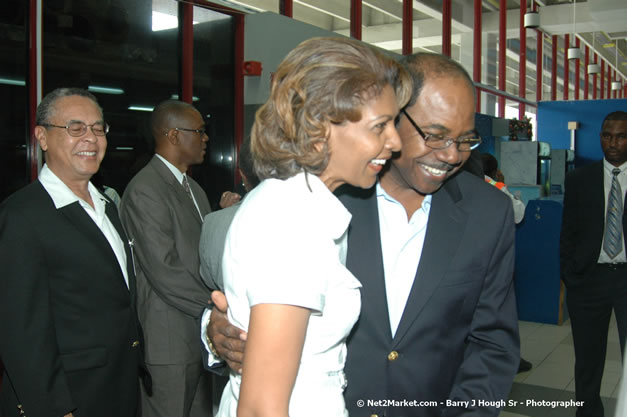 Minister of Tourism, Hon. Edmund Bartlett - Director of Tourism, Basil Smith, and Mayor of Montego Bay, Councilor Charles Sinclair Launch of Winter Tourism Season at Sangster International Airport, Saturday, December 15, 2007 - Sangster International Airport - MBJ Airports Limited, Montego Bay, Jamaica W.I. - Photographs by Net2Market.com - Barry J. Hough Sr, Photographer - Negril Travel Guide, Negril Jamaica WI - http://www.negriltravelguide.com - info@negriltravelguide.com...!