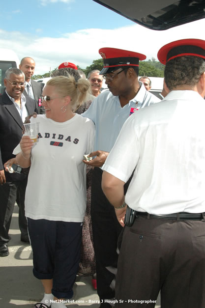 Minister of Tourism, Hon. Edmund Bartlett - Director of Tourism, Basil Smith, and Mayor of Montego Bay, Councillor Charles Sinclair Launch of Winter Tourism Season at Sangster International Airport, Saturday, December 15, 2007 - Sangster International Airport - MBJ Airports Limited, Montego Bay, Jamaica W.I. - Photographs by Net2Market.com - Barry J. Hough Sr, Photographer - Negril Travel Guide, Negril Jamaica WI - http://www.negriltravelguide.com - info@negriltravelguide.com...!