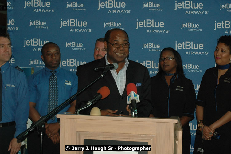 JetBue Airways' Inaugural Air Service between Sangster International Airport, Montego Bay and John F. Kennedy Airport, New York at MBJ Airports Sangster International Airport, Montego Bay, St. James, Jamaica - Thursday, May 21, 2009 - Photographs by Net2Market.com - Barry J. Hough Sr, Photographer/Photojournalist - Negril Travel Guide, Negril Jamaica WI - http://www.negriltravelguide.com - info@negriltravelguide.com...!