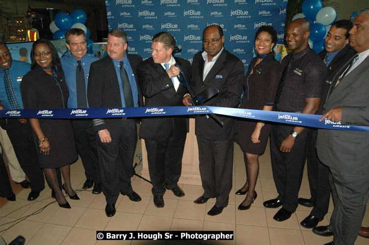 JetBue Airways' Inaugural Air Service between Sangster International Airport, Montego Bay and John F. Kennedy Airport, New York at MBJ Airports Sangster International Airport, Montego Bay, St. James, Jamaica - Thursday, May 21, 2009 - Photographs by Net2Market.com - Barry J. Hough Sr, Photographer/Photojournalist - Negril Travel Guide, Negril Jamaica WI - http://www.negriltravelguide.com - info@negriltravelguide.com...!