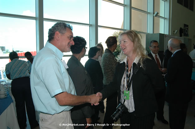 MBJ Airports Limited Welcomes WestJet Airlines - Inaugural Scheduled Service From Toronto Pearsons International Airport - Monday, December 10, 2007 - Sangster International Airport - MBJ Airports Limited, Montego Bay, Jamaica W.I. - Photographs by Net2Market.com - Barry J. Hough Sr, Photographer - Negril Travel Guide, Negril Jamaica WI - http://www.negriltravelguide.com - info@negriltravelguide.com...!