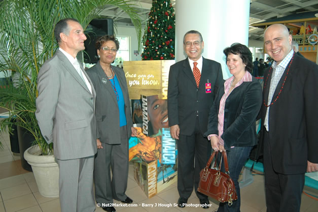 MBJ Airports Limited Welcomes WestJet Airlines - Inaugural Scheduled Service From Toronto Pearsons International Airport - Monday, December 10, 2007 - Sangster International Airport - MBJ Airports Limited, Montego Bay, Jamaica W.I. - Photographs by Net2Market.com - Barry J. Hough Sr, Photographer - Negril Travel Guide, Negril Jamaica WI - http://www.negriltravelguide.com - info@negriltravelguide.com...!