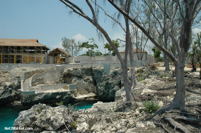 World Famous Rick's Cafe - Negril's West End Cliffs - Rebuilding After Ivan - Negril Travel Guide, Negril Jamaica WI - http://www.negriltravelguide.com - info@negriltravelguide.com...!